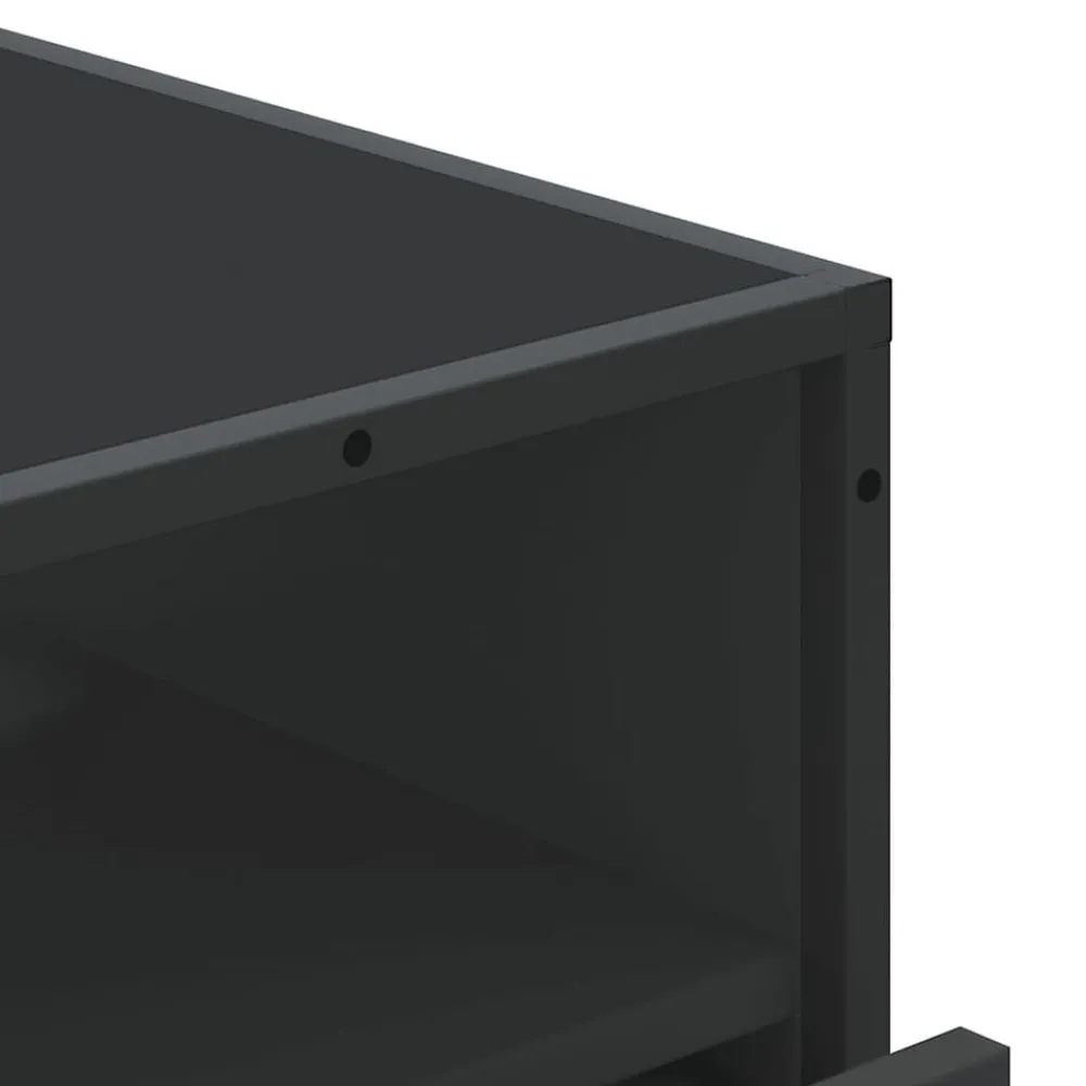 vidaXL Cajonera de madera contrachapada 70x41x83,5 cm Negro Online