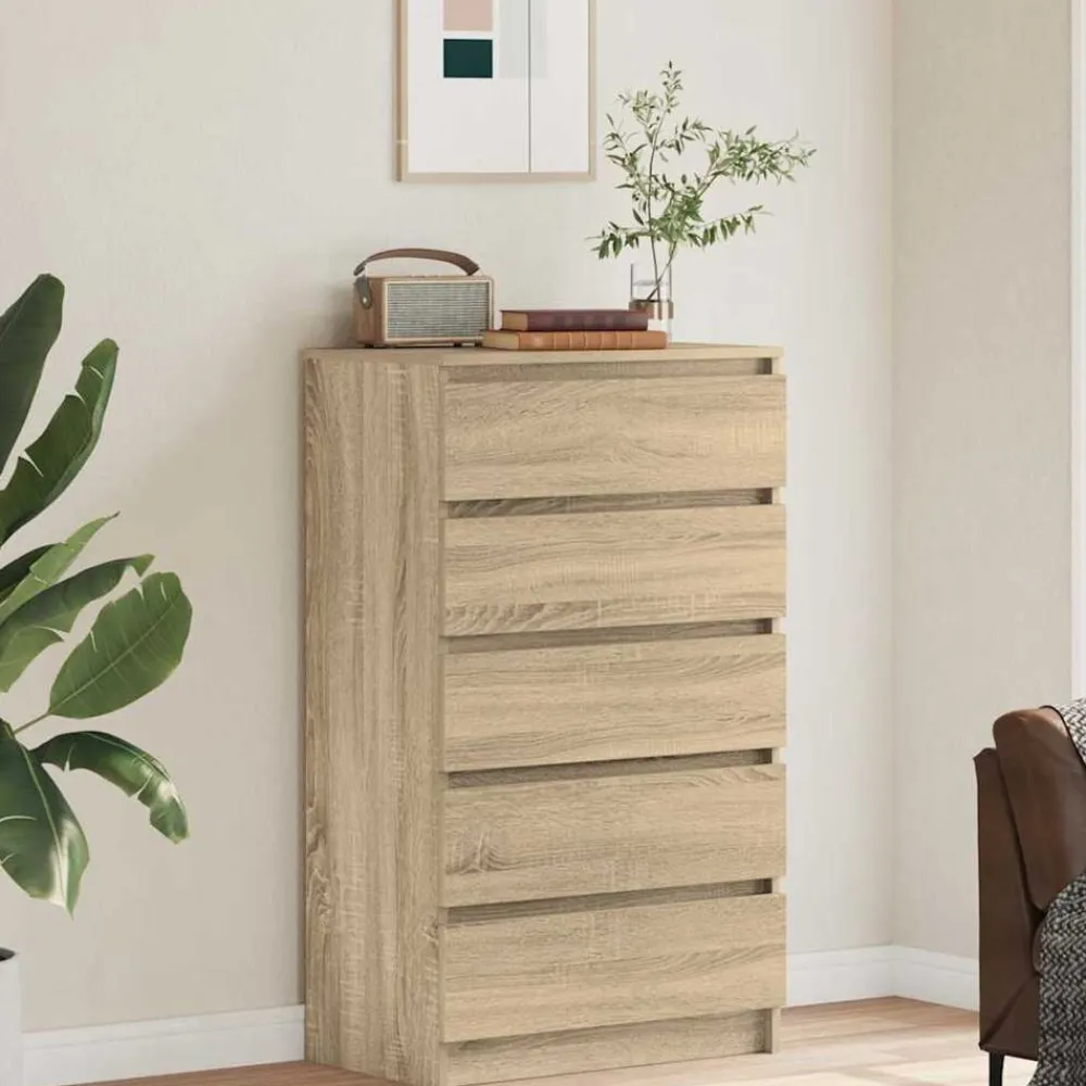 vidaXL Cajonera de madera contrachapada 60x36x103 cm Roble Sonoma Sale