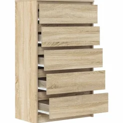 vidaXL Cajonera de madera contrachapada 60x36x103 cm Roble Sonoma Sale