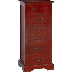 vidaXL Cajonera Marrón 45 x 35 x 100,5 cm Madera de Caoba Sólida Discount