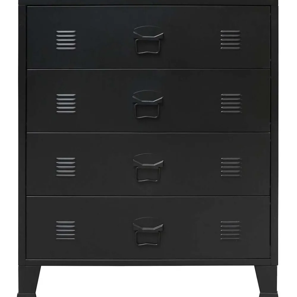 vidaXL Cajonera metálica de estilo industrial 78x40x93 cm Negro Clearance