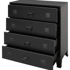 vidaXL Cajonera metálica de estilo industrial 78x40x93 cm Negro Clearance