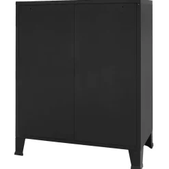 vidaXL Cajonera metálica de estilo industrial 78x40x93 cm Negro Clearance