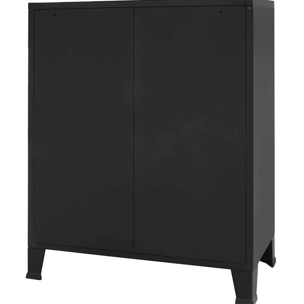 vidaXL Cajonera metálica de estilo industrial 78x40x93 cm Negro Clearance