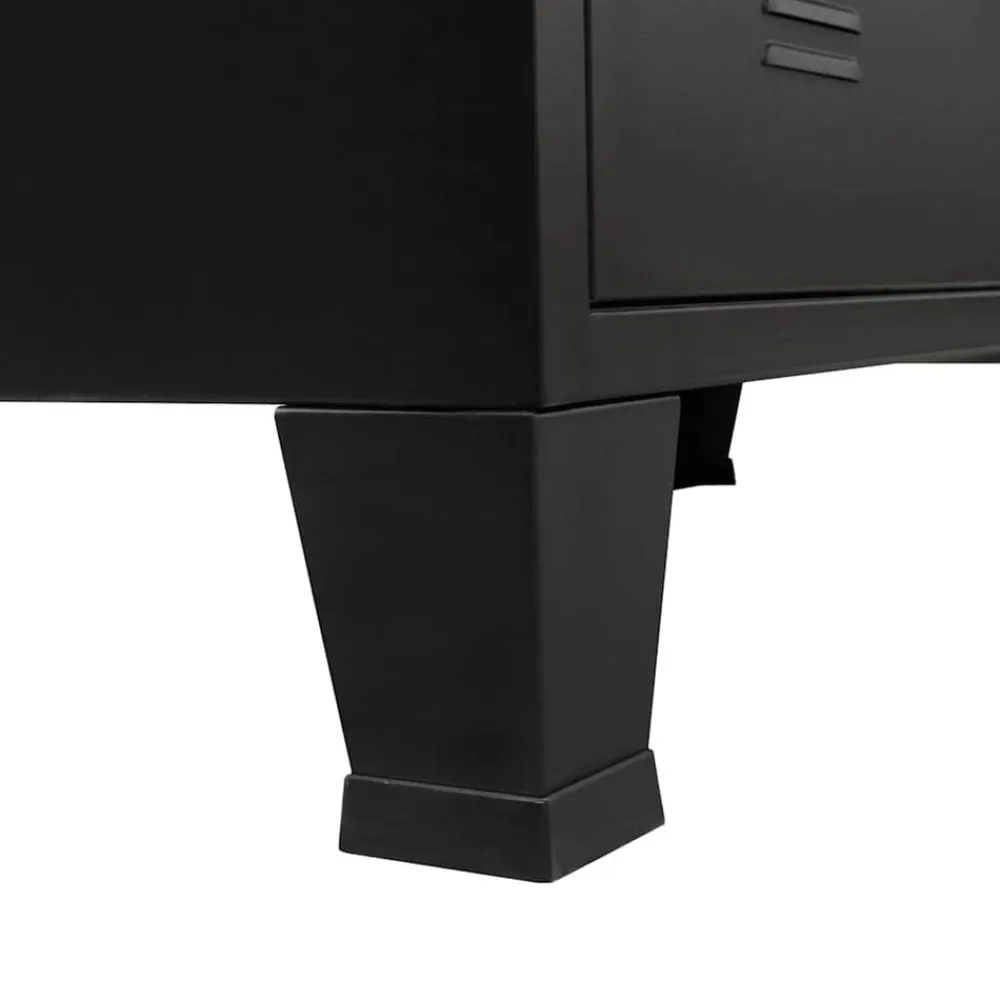vidaXL Cajonera metálica de estilo industrial 78x40x93 cm Negro Clearance