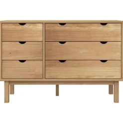 vidaXL Cajonera OTTA madera maciza de pino 111x43x73,5 cm Marrón New