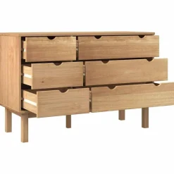 vidaXL Cajonera OTTA madera maciza de pino 111x43x73,5 cm Marrón New