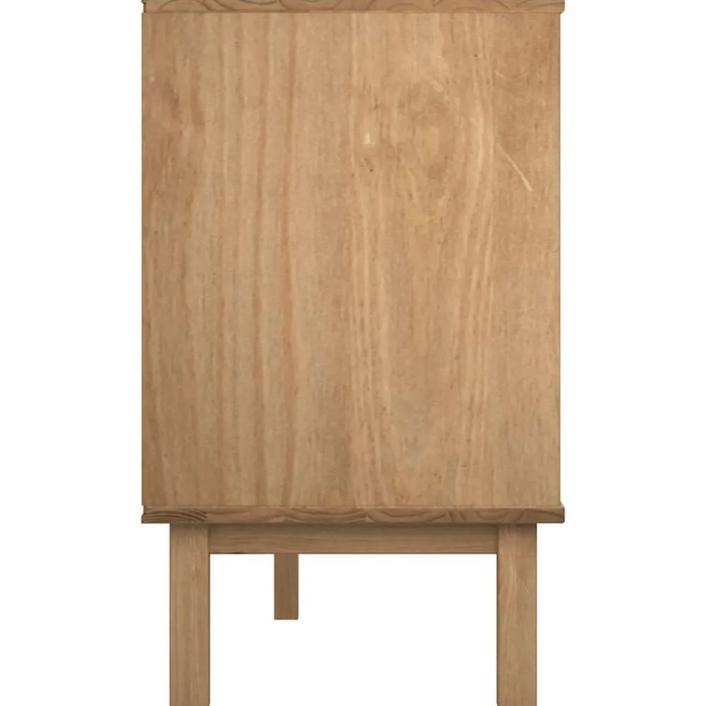 vidaXL Cajonera OTTA madera maciza de pino 111x43x73,5 cm Marrón New