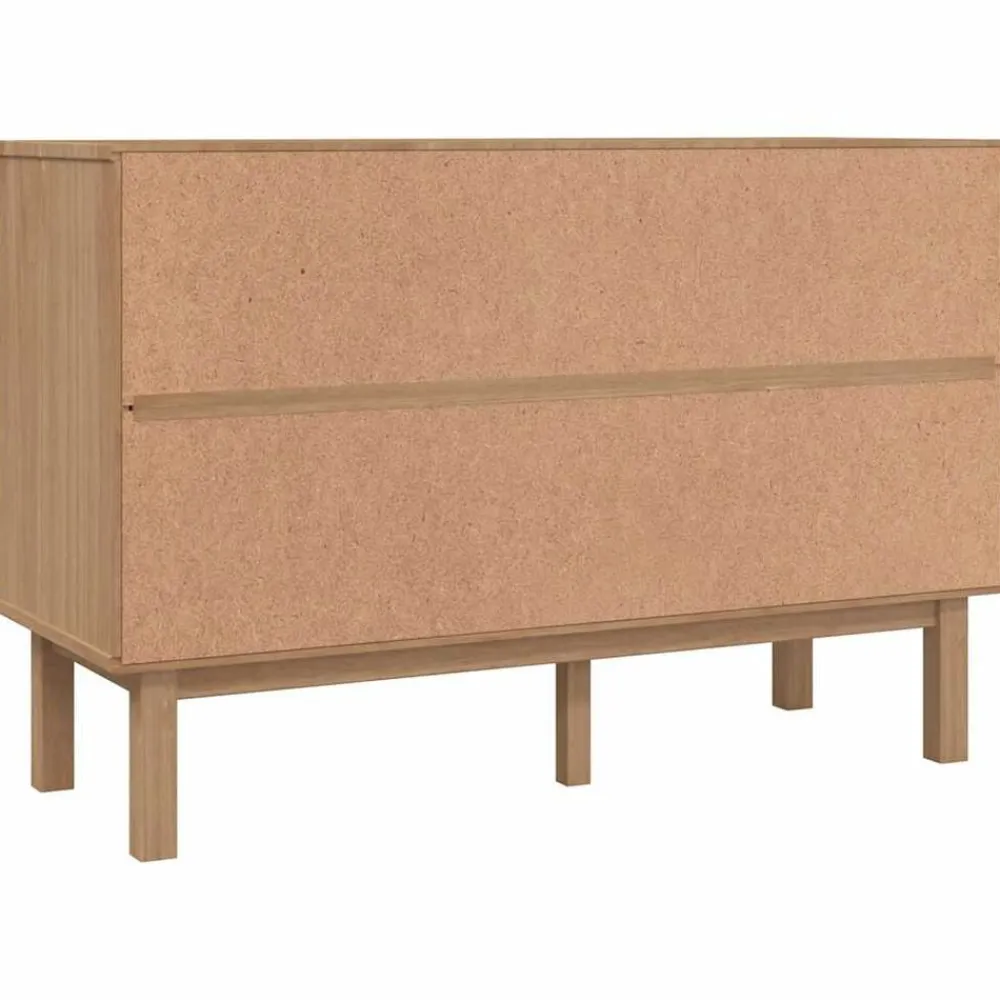 vidaXL Cajonera OTTA madera maciza de pino 111x43x73,5 cm Marrón New