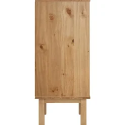 vidaXL Cajonera OTTA madera maciza de pino 76,5x39,5x90 cm Marrón Outlet
