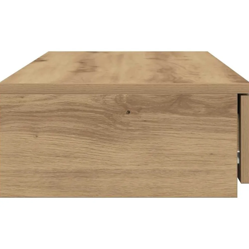 vidaXL Mesas-Cajones de cama con cajón Roble artesanal 100 x 36,5 x 16,5 cm