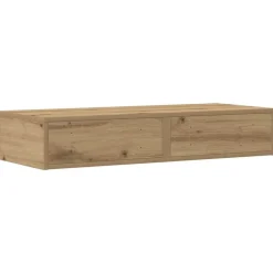 vidaXL Mesas-Cajones de cama con cajón Roble artesanal 100 x 36,5 x 16,5 cm