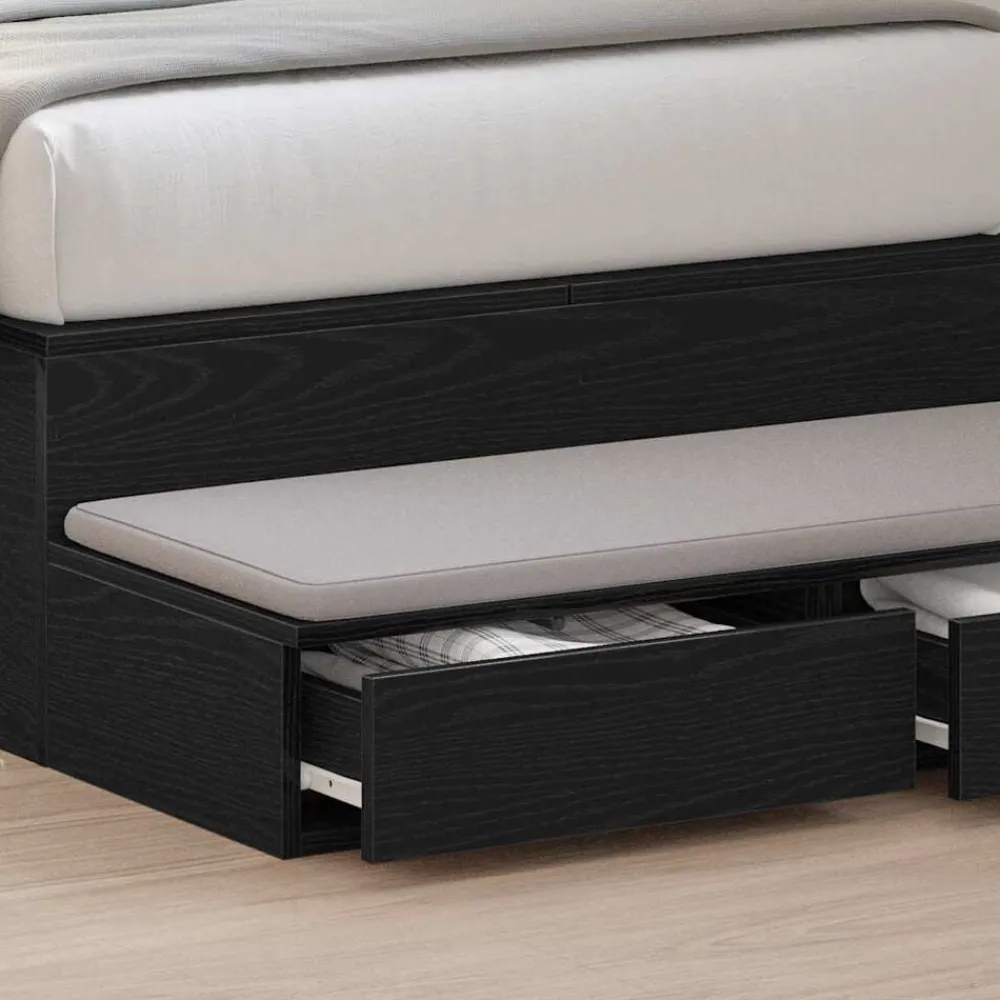 vidaXL Mesas-Cajones de cama con cajón 100 x 36,5 x 16,5 cm