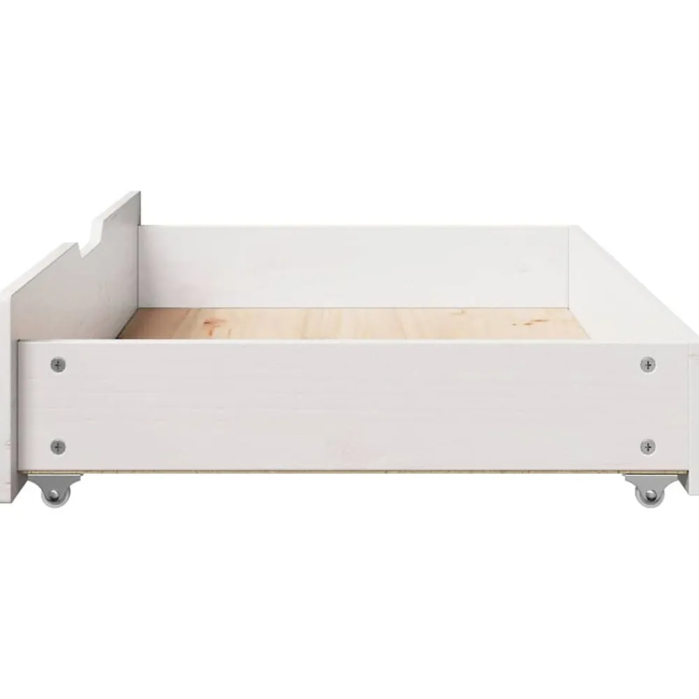 vidaXL Productos Del Hogar-Cajones debajo cama con ruedas 2 uds madera maciza pino