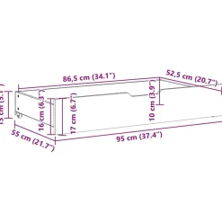 vidaXL Productos Del Hogar-Cajones debajo cama con ruedas 2 uds madera maciza pino