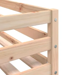vidaXL Camas Y Accesorios-Cama alta para niños con cortinas madera pino rosa 80x200 cm