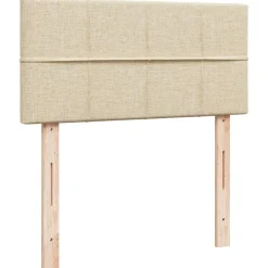 vidaXL Cama box spring con colchón tela color 80x200 cm Crema Best