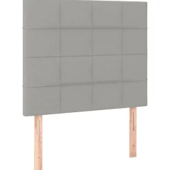 vidaXL Cama box spring con colchón tela 80x200 cm Gris claro Hot