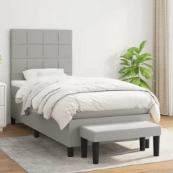 vidaXL Camas Y Accesorios-Cama box spring con colchón tela 80x200 cm