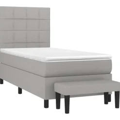 vidaXL Camas Y Accesorios-Cama box spring con colchón tela 80x200 cm