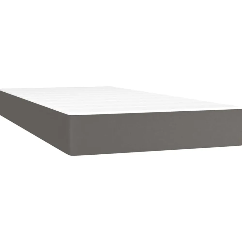 vidaXL Camas Y Accesorios-Cama box spring con colchón cuero sintético 90x190 cm