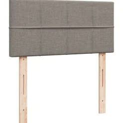 vidaXL Cama box spring con colchón tela gris taupe 80x200 cm Taupé