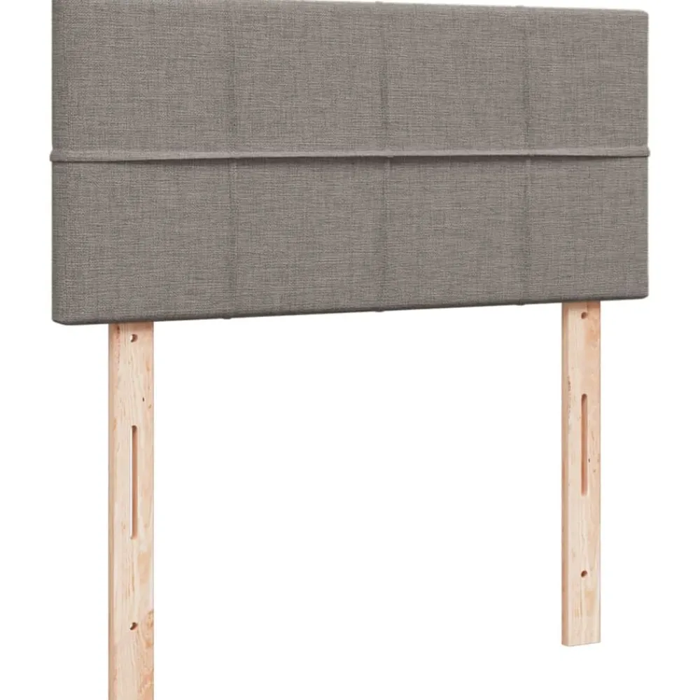 vidaXL Cama box spring con colchón tela gris taupe 80x200 cm Taupé
