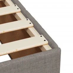 vidaXL Cama box spring con colchón tela gris taupe 80x200 cm Taupé