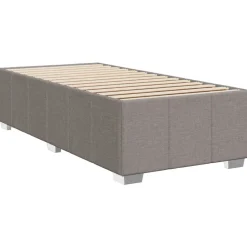 vidaXL Cama box spring con colchón tela gris taupe 80x200 cm Taupé