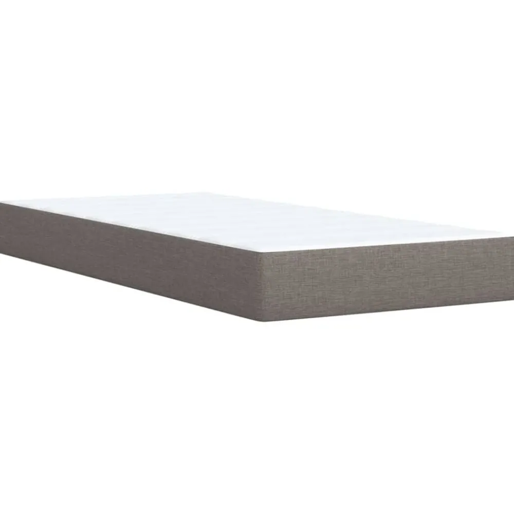 vidaXL Cama box spring con colchón tela gris taupe 80x200 cm Taupé