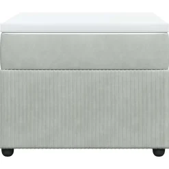 vidaXL Cama box spring con colchón terciopelo 80x200 cm Gris claro Outlet