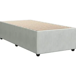 vidaXL Cama box spring con colchón terciopelo 80x200 cm Gris claro Outlet