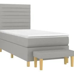 vidaXL Camas Y Accesorios-Cama box spring con colchón tela 80x200 cm