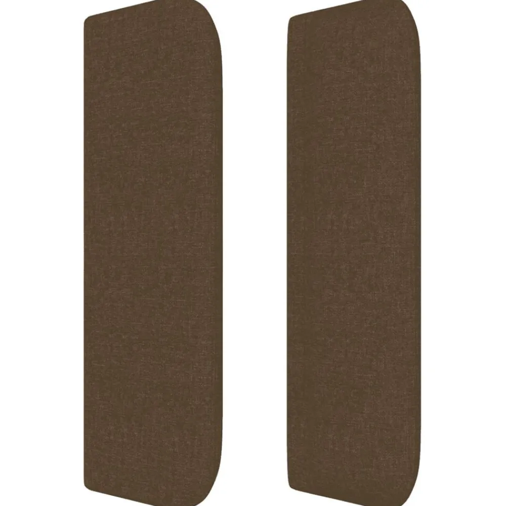 vidaXL Cama box spring con colchón tela marrón oscuro 80x200 cm Marrón oscuro New