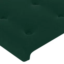 vidaXL Cama box spring colchón y LED terciopelo 80x200 cm Verde oscuro Clearance