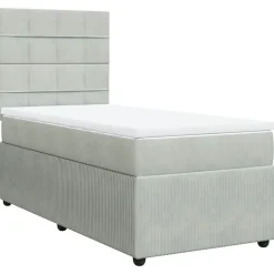 vidaXL Camas Y Accesorios-Cama box spring con colchón terciopelo 80x200 cm
