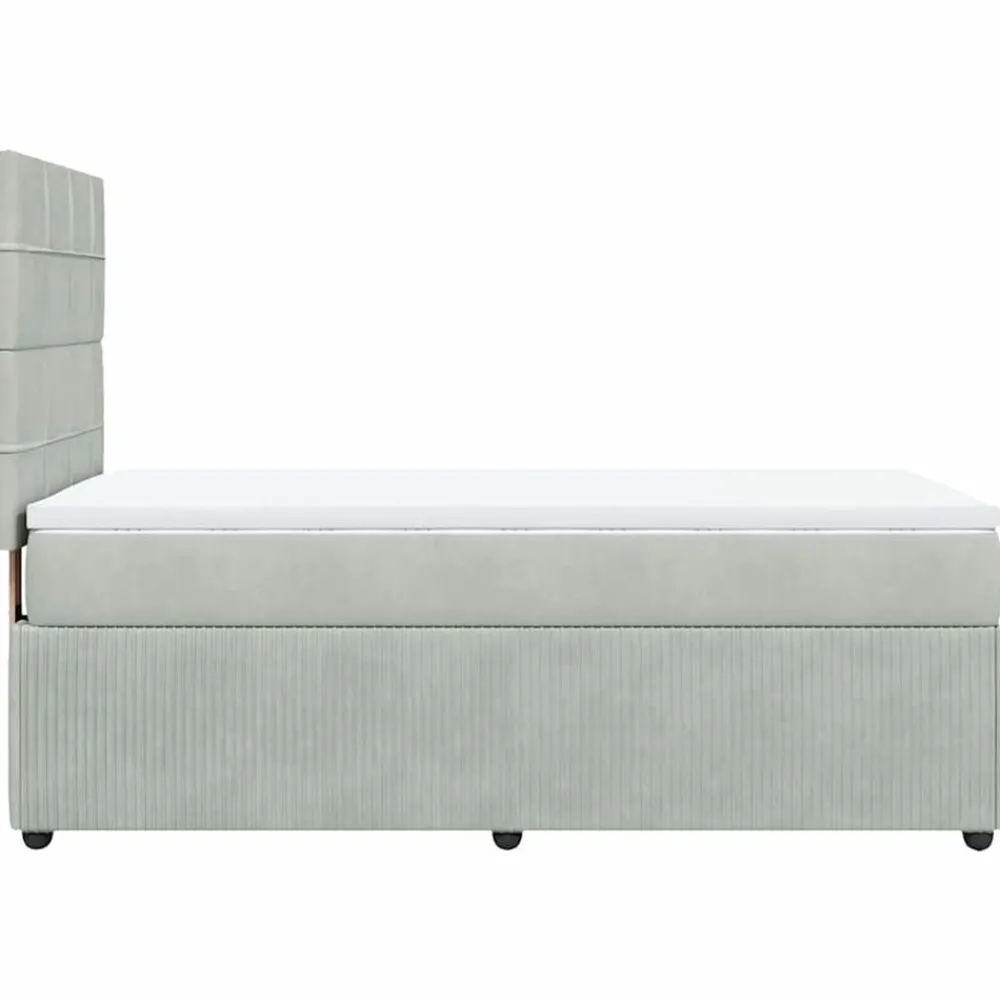 vidaXL Camas Y Accesorios-Cama box spring con colchón terciopelo 80x200 cm