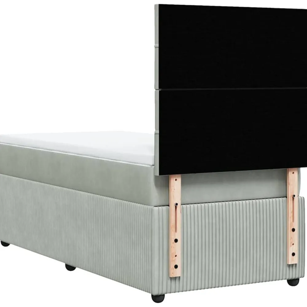 vidaXL Camas Y Accesorios-Cama box spring con colchón terciopelo 80x200 cm