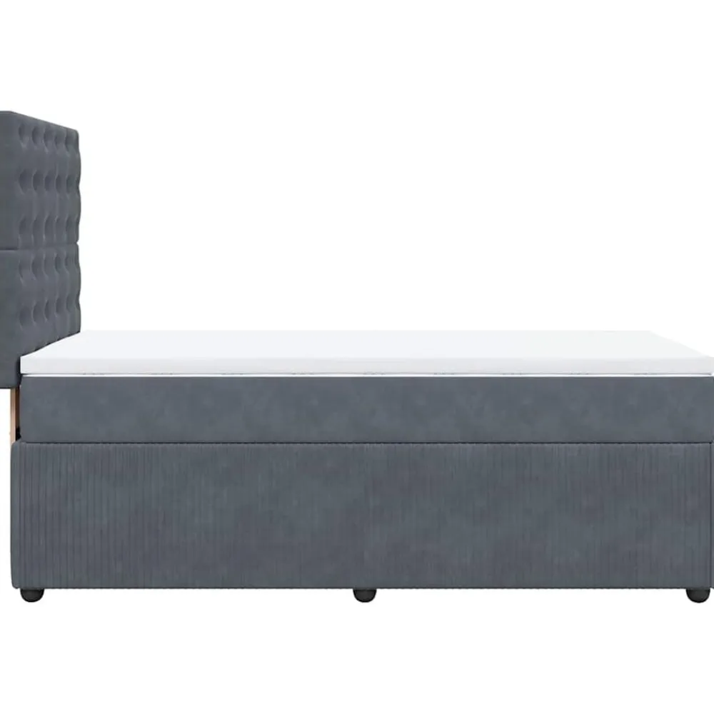 vidaXL Camas Y Accesorios-Cama box spring con colchón terciopelo 80x200 cm