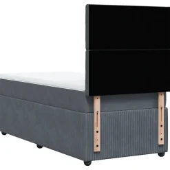 vidaXL Camas Y Accesorios-Cama box spring con colchón terciopelo 80x200 cm