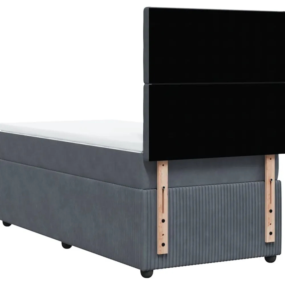 vidaXL Camas Y Accesorios-Cama box spring con colchón terciopelo 80x200 cm