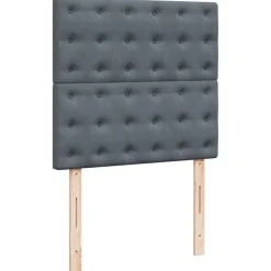 vidaXL Camas Y Accesorios-Cama box spring con colchón terciopelo 80x200 cm