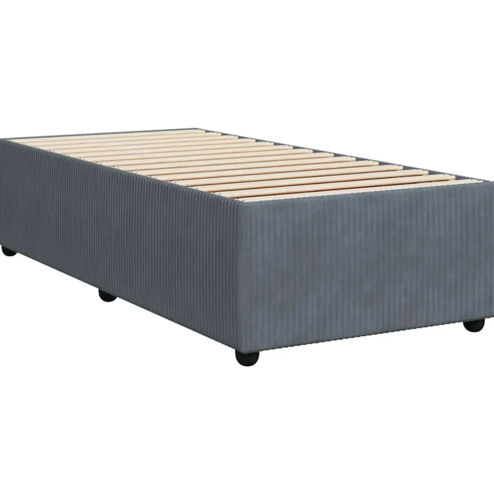 vidaXL Camas Y Accesorios-Cama box spring con colchón terciopelo 80x200 cm