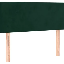 vidaXL Cama box spring con colchón terciopelo 80x200 cm Verde oscuro Outlet
