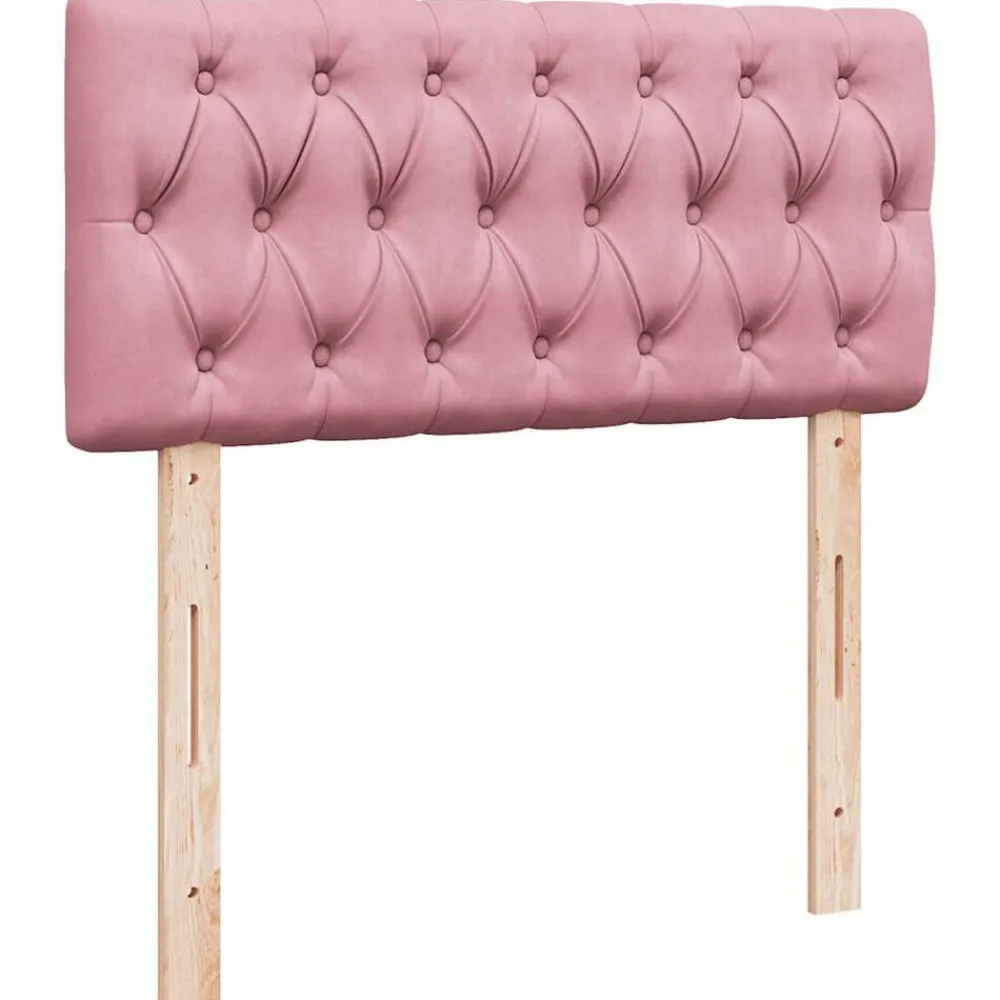 vidaXL Cama box spring con colchón terciopelo 80x200 cm Rosa Hot
