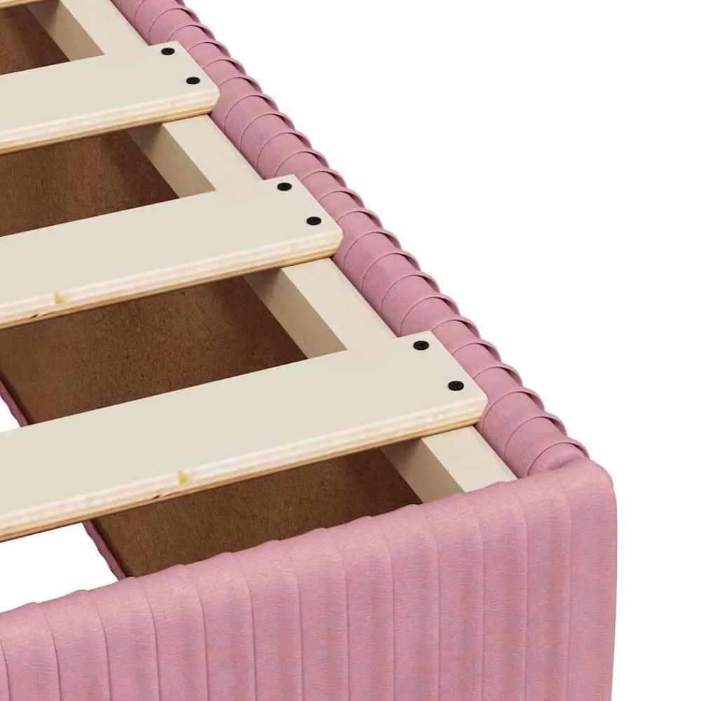 vidaXL Cama box spring con colchón terciopelo 80x200 cm Rosa Hot