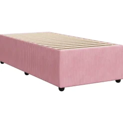 vidaXL Cama box spring con colchón terciopelo 80x200 cm Rosa Hot