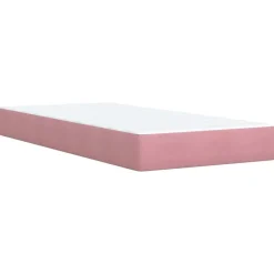 vidaXL Cama box spring con colchón terciopelo 80x200 cm Rosa Hot
