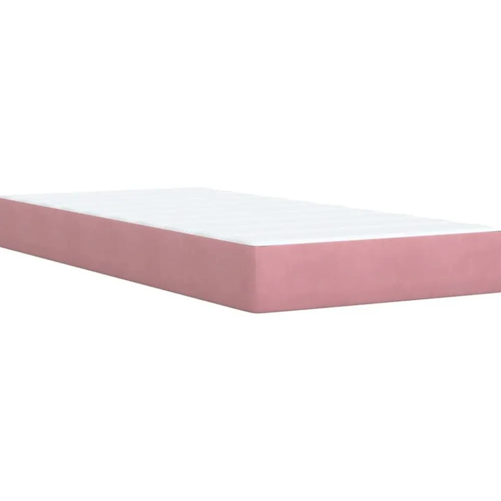 vidaXL Cama box spring con colchón terciopelo 80x200 cm Rosa Hot