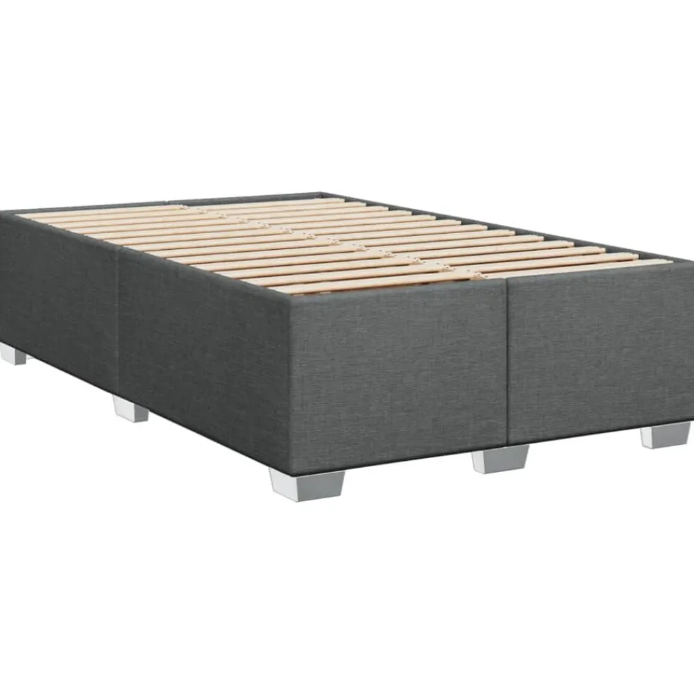 vidaXL Cama box spring con colchón tela 80x200 cm Gris oscuro Outlet